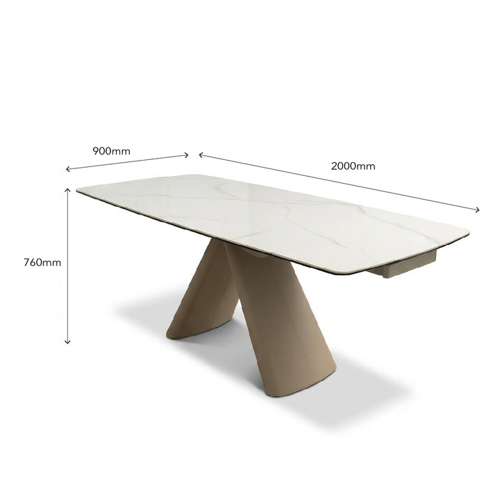 SNOW Mountain Extendable Ceramic Dining Table