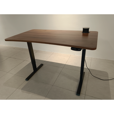 RAISE Smart Desk w/ Pop up Socket 140x80cm (Walnut+Black)