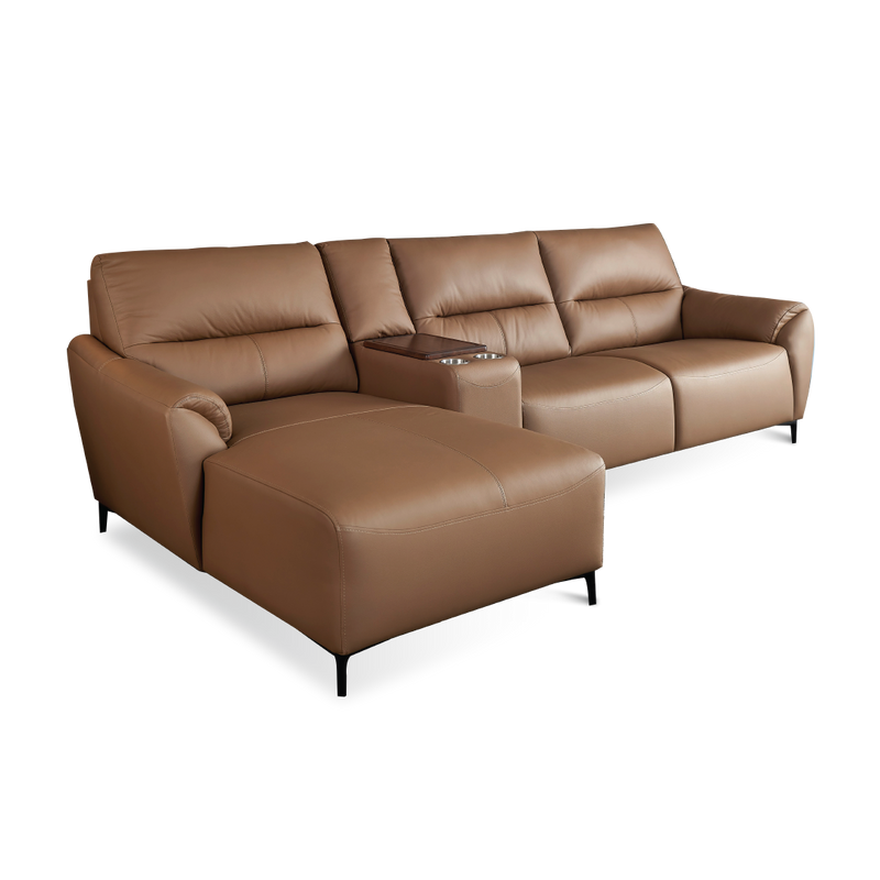 TORVI 3 Seater L-Shape Leather Sofa
