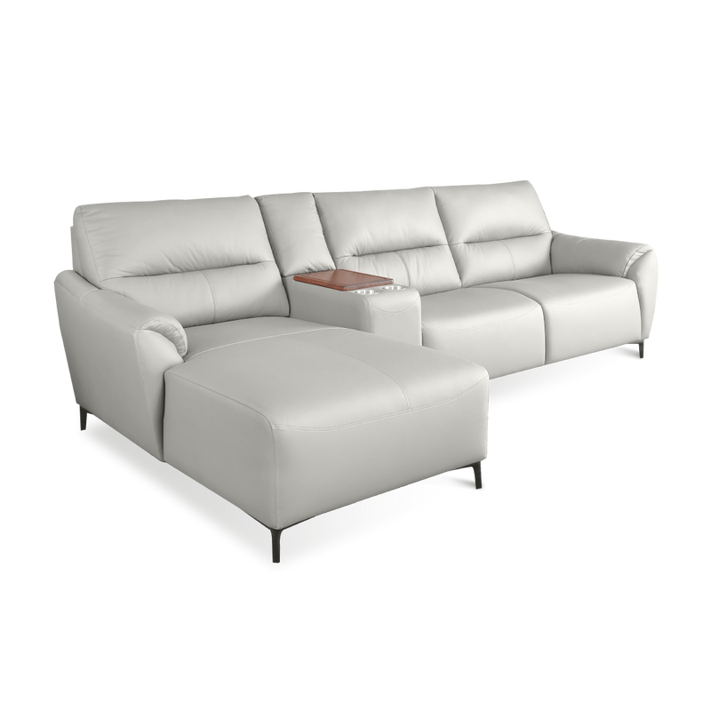TORVI 3 Seater L-Shape Leather Sofa