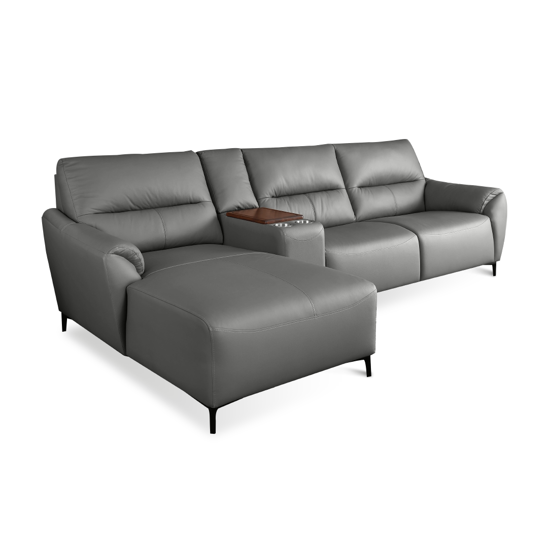 TORVI 3 Seater L-Shape Leather Sofa