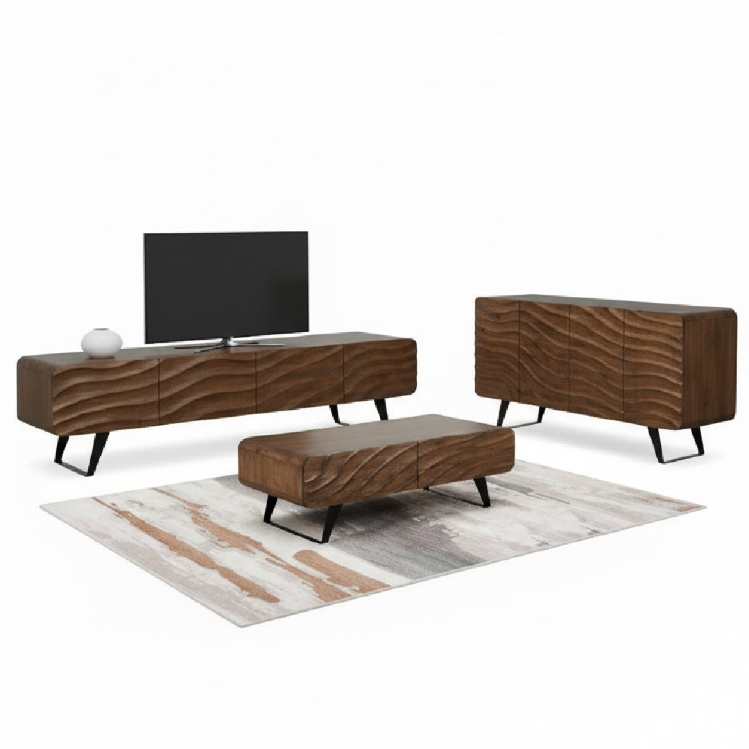 OMBA Wood TV Cabinet & Coffee Table with Sideboard