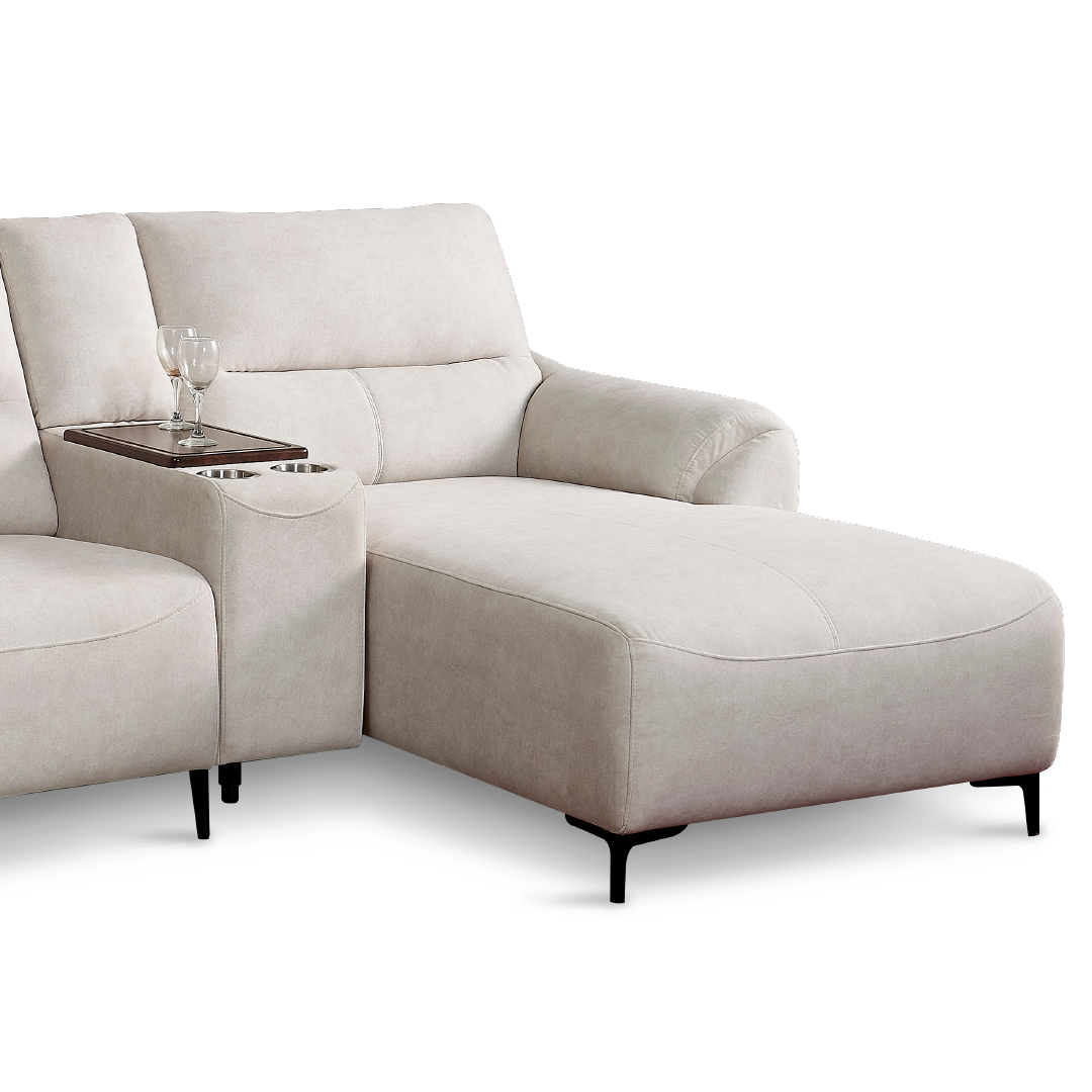 TORVI 3 Seater L-Shape Fabric Sofa