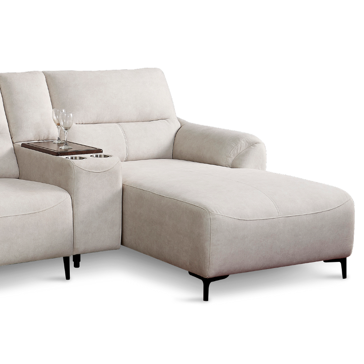 TORVI 3 Seater L-Shape Fabric Sofa