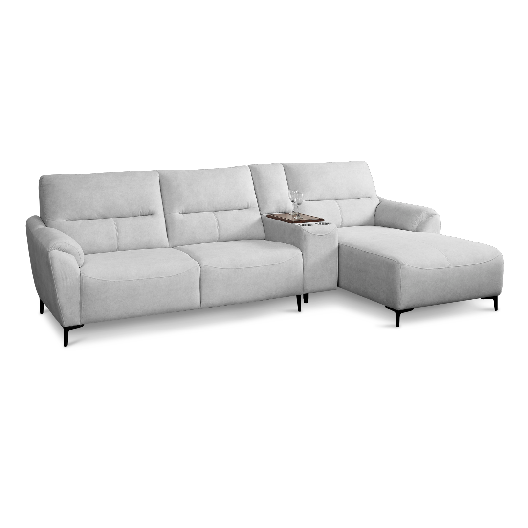 TORVI 3 Seater L-Shape Fabric Sofa