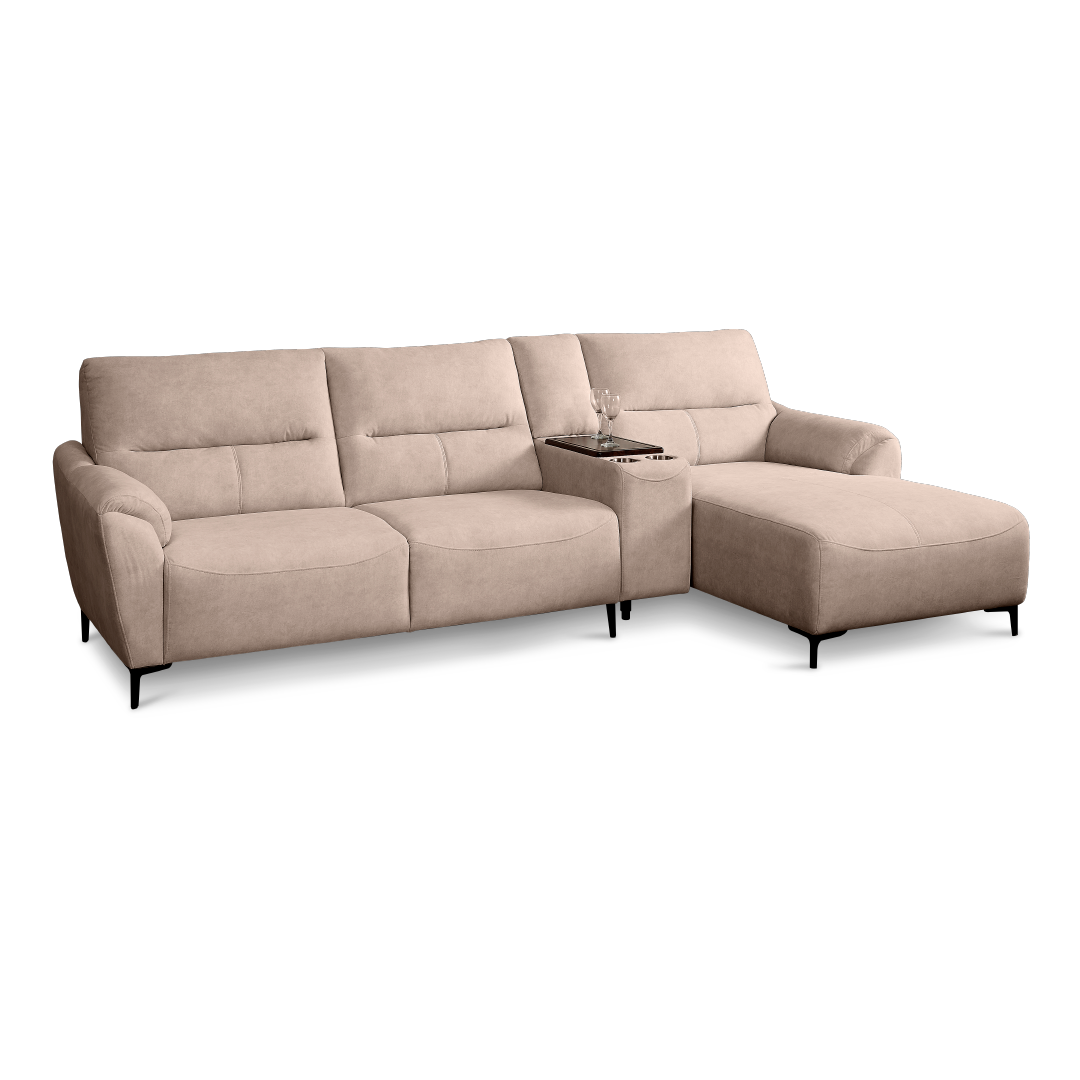 TORVI 3 Seater L-Shape Fabric Sofa