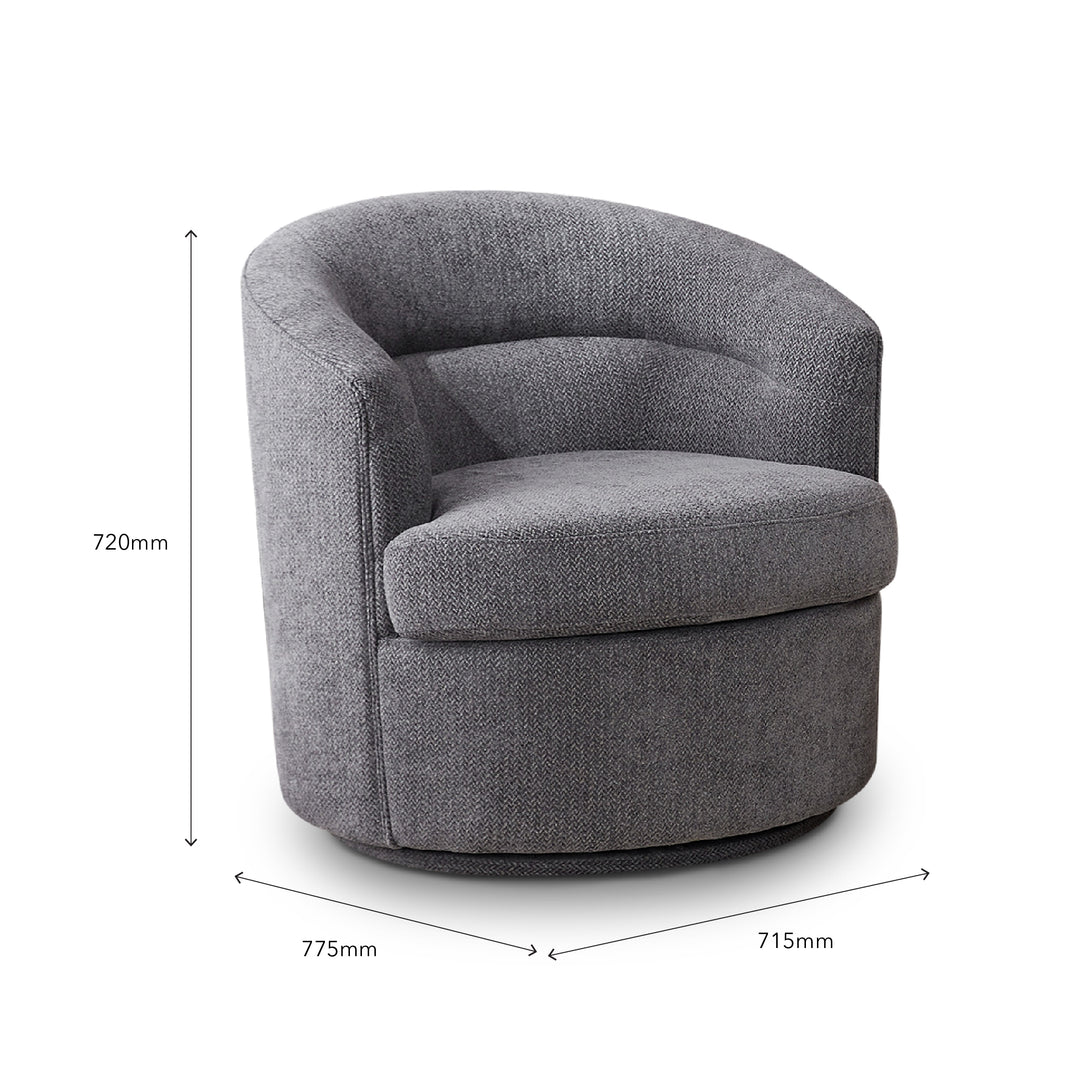 TILLA Lounge Chair Dark Grey