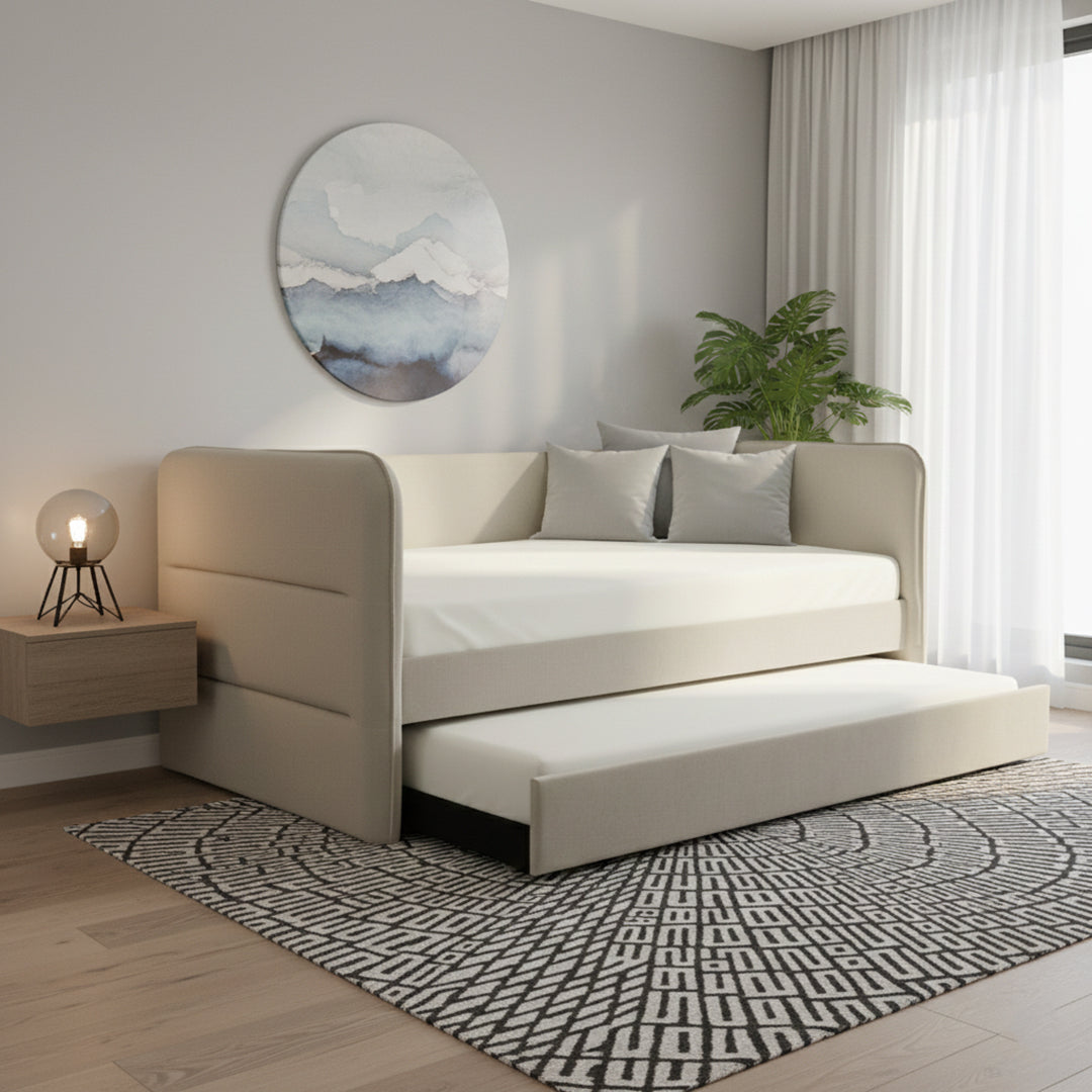 TROMS Single Pull Out Daybed Cream