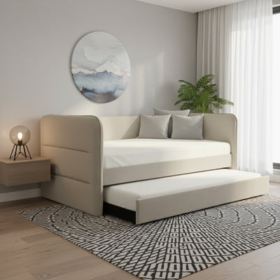 TROMS Single Pull Out Daybed Cream