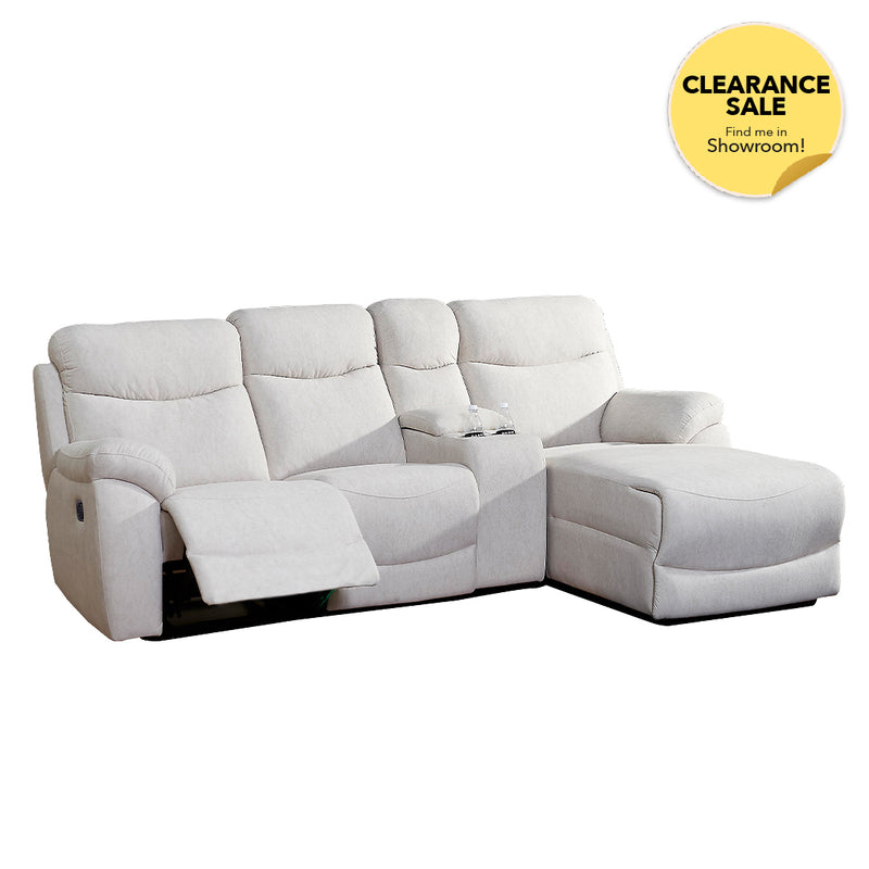 UME 3S L-Shape Recliner Beige