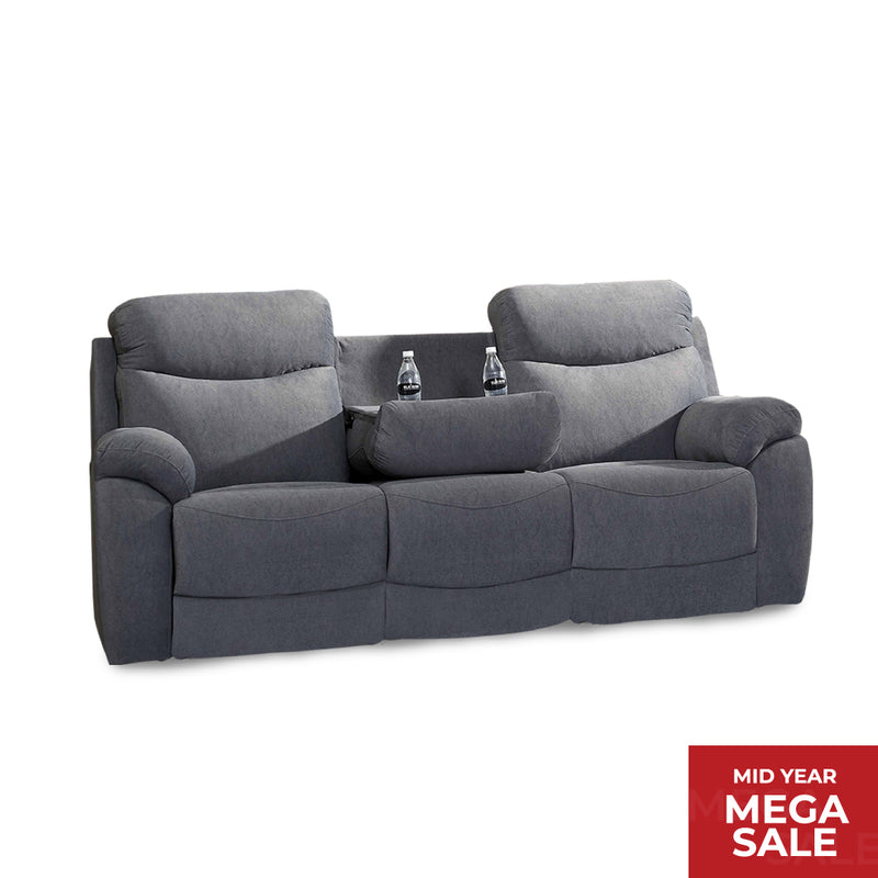 UME Recliner 3 Seater Sofa (Dark Grey)