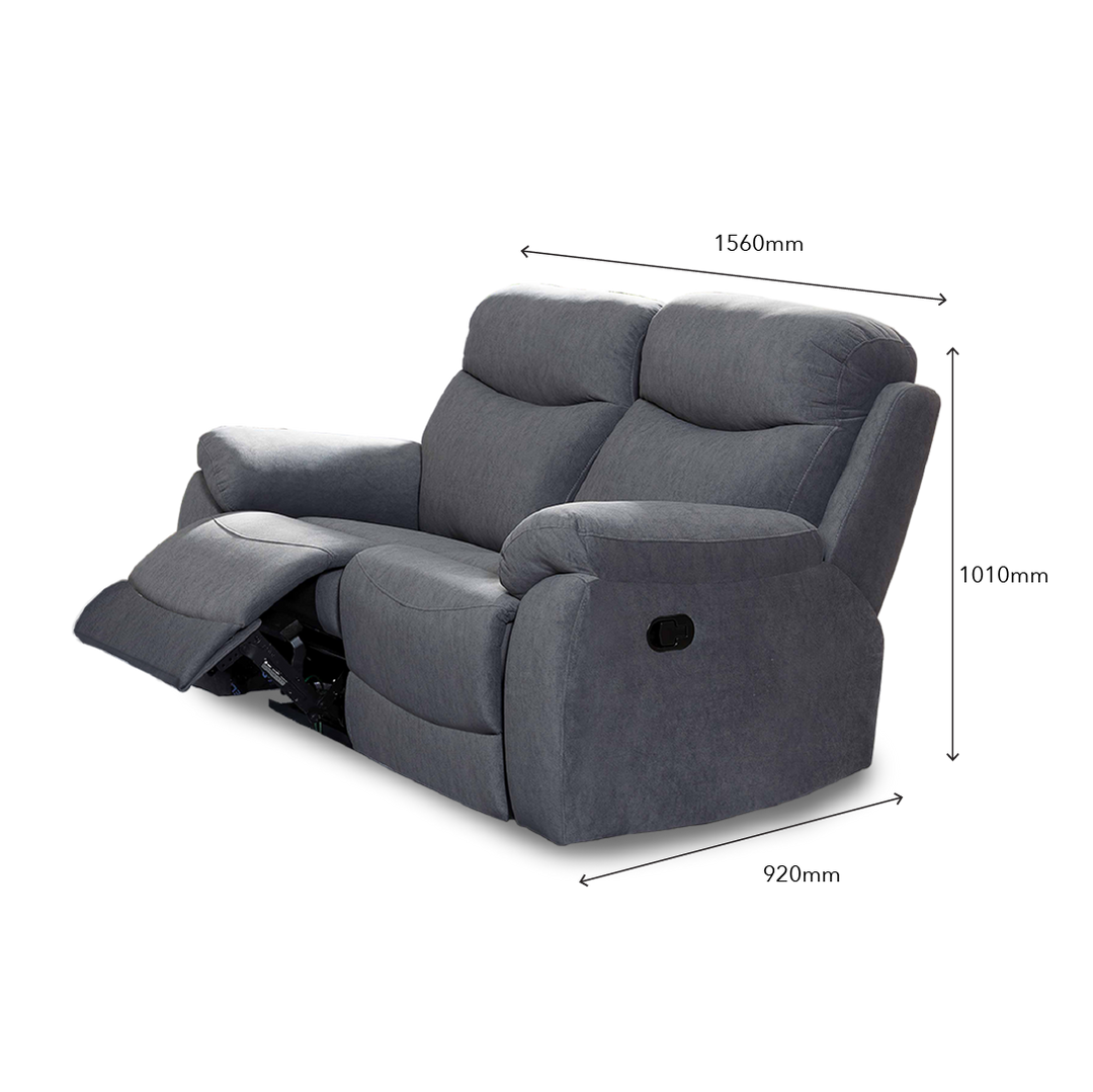 UME Recliner 1 Seater Sofa (Dark Grey)