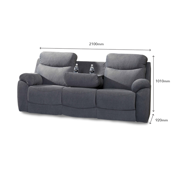 UME Recliner 1 Seater Sofa (Dark Grey)