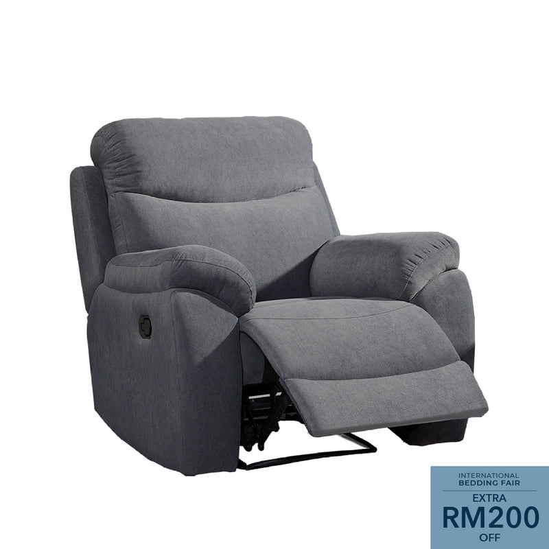 UME Recliner 1 Seater Sofa (Dark Grey)
