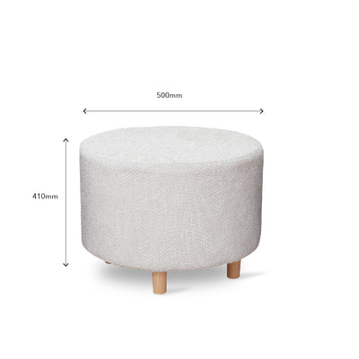 URA Foot Stool White Cream