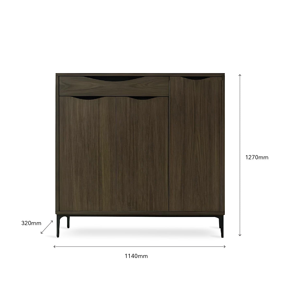 VASTIA Shoes Cabinet Walnut
