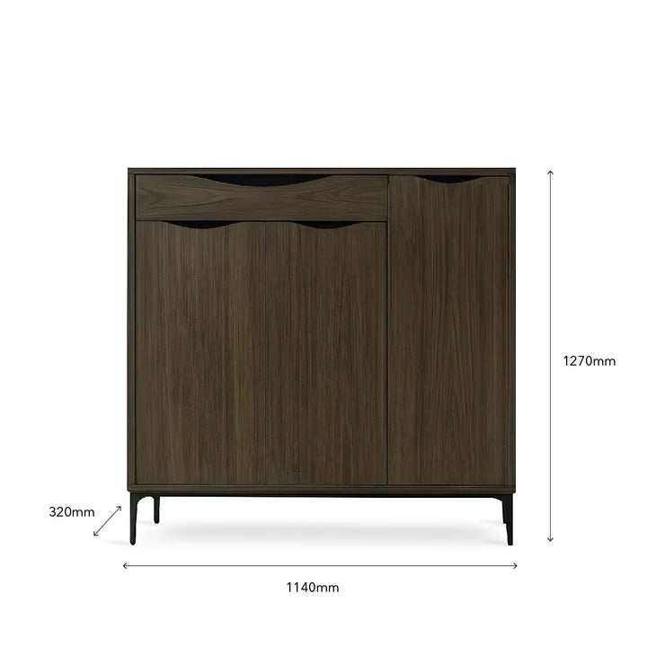 VASTIA Shoes Cabinet Walnut