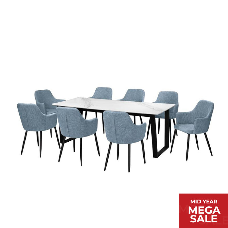 VANCOUVER Dining Set (1T+8C)