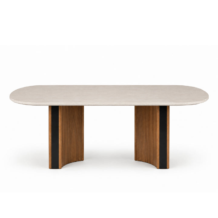 VERO Natural Stone Oval Dining Table