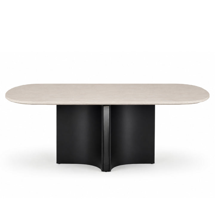 VERO Natural Stone Oval Dining Table