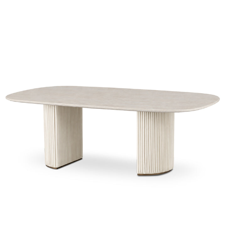 VERO Natural Stone Oval Dining Table