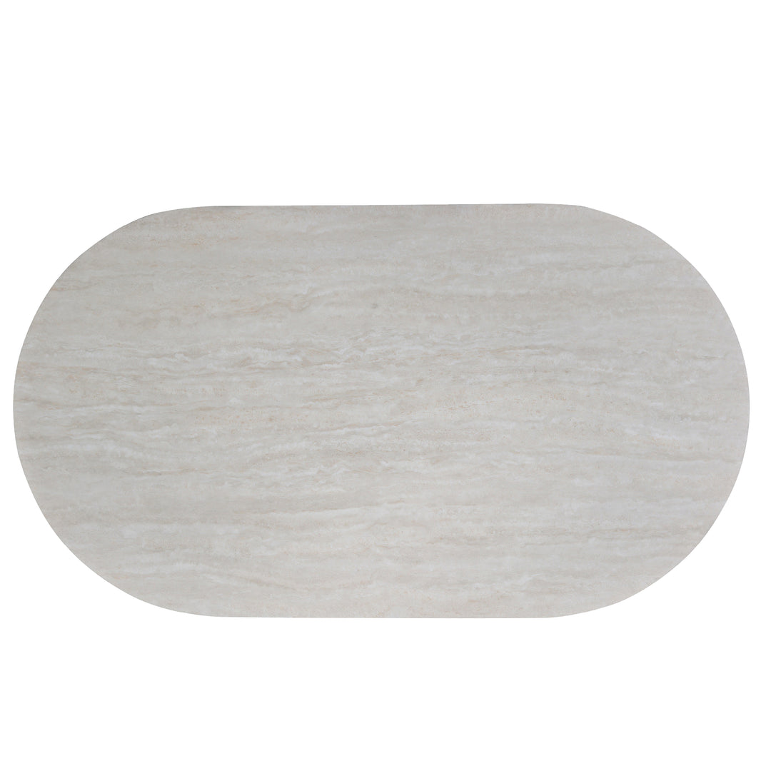 VERO Natural Stone Oval Dining Table