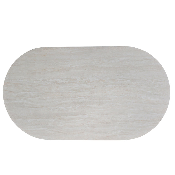 VERO Natural Stone Oval Dining Table