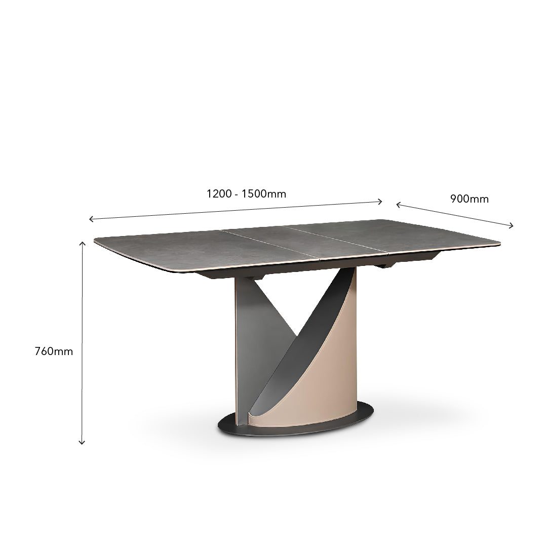 VICKE Extendable Ceramic Dining Table