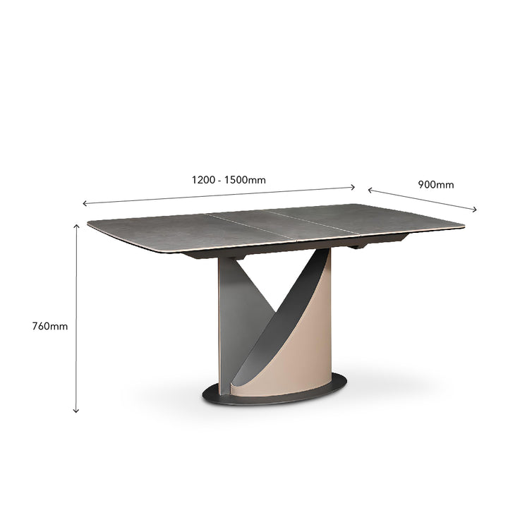 VICKE Extendable Ceramic Dining Table
