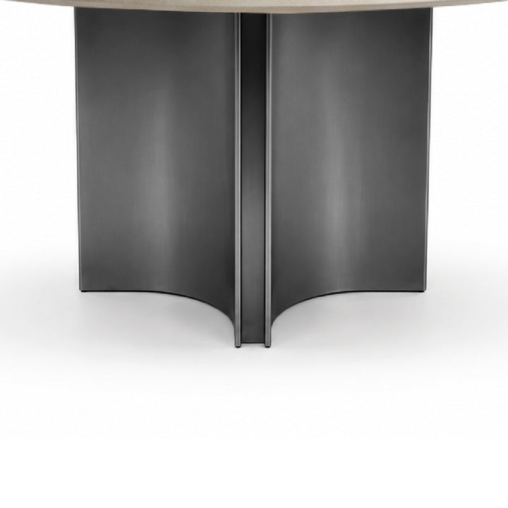 VIERRA Natural Stone Oval Dining Table