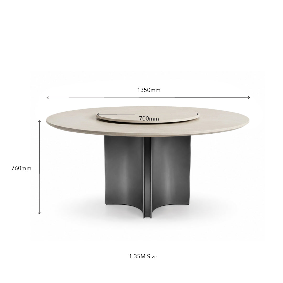 VIERRA Natural Stone Oval Dining Table