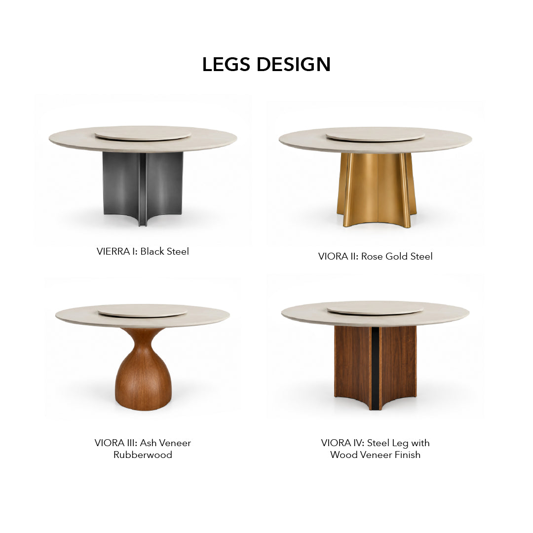 VIERRA Natural Stone Oval Dining Table