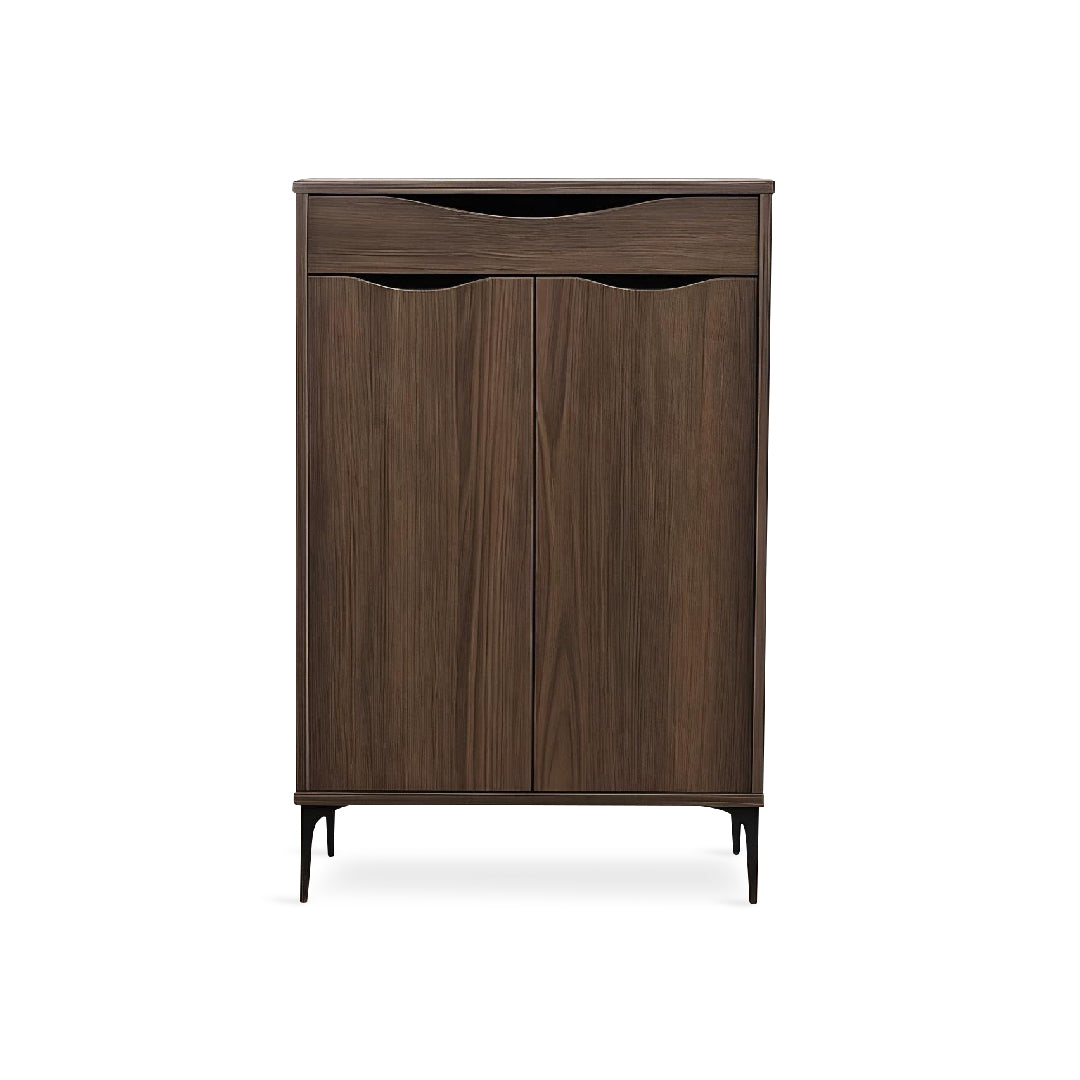 VINITA Shoes Cabinet Walnut