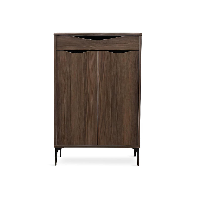 VINITA Shoes Cabinet Walnut