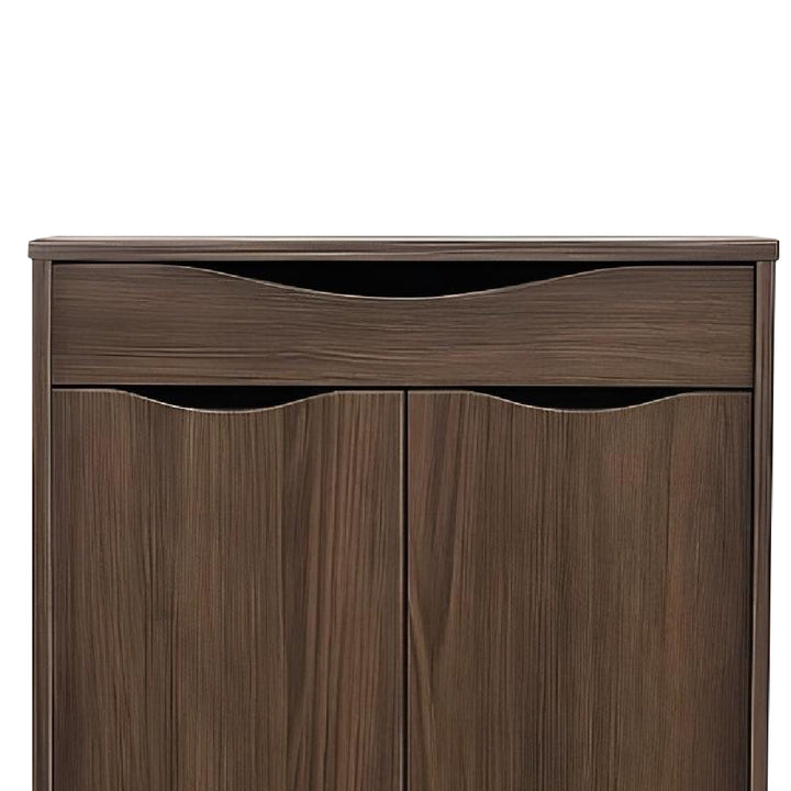 VINITA Shoes Cabinet Walnut