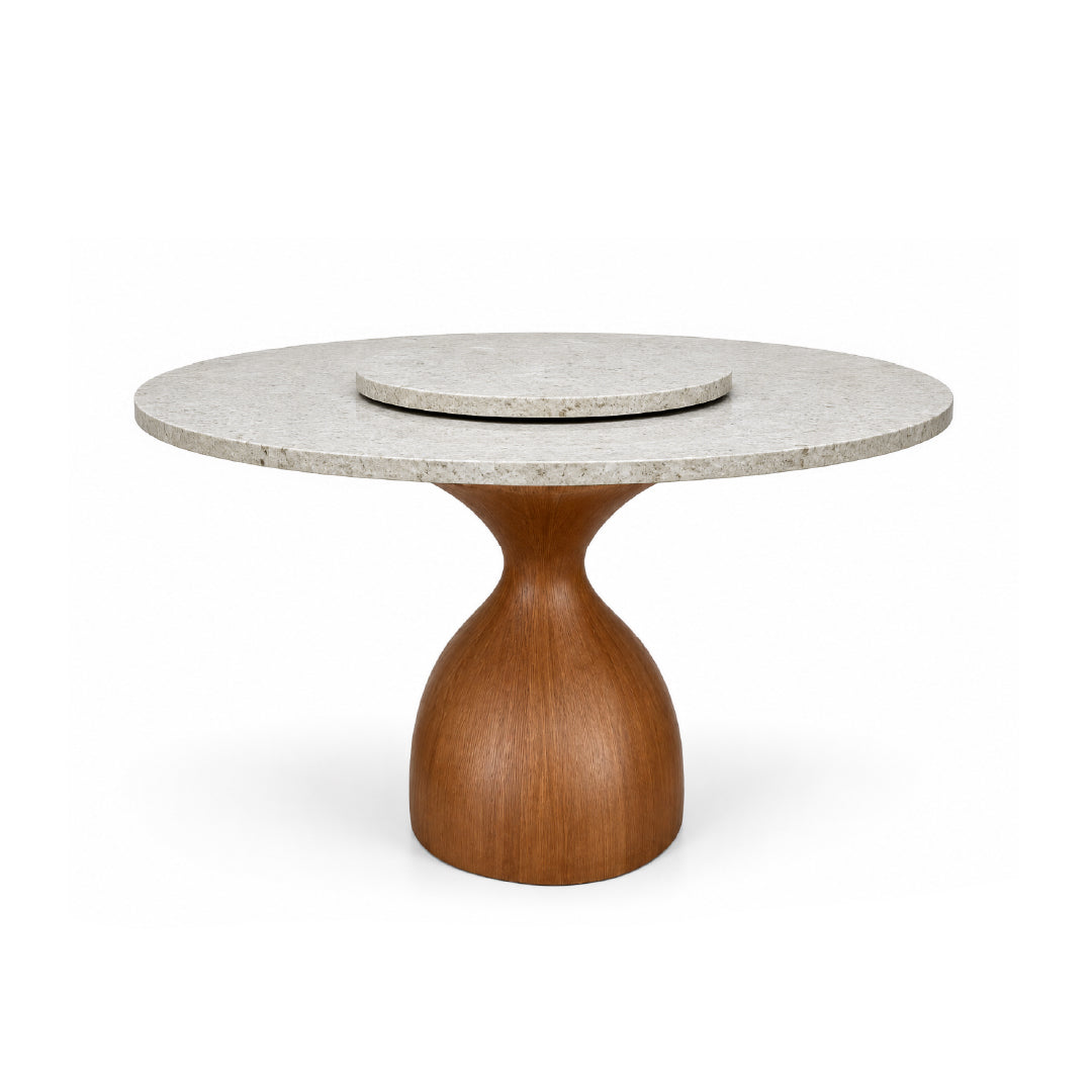 VIORA Natural Stone Oval Dining Table
