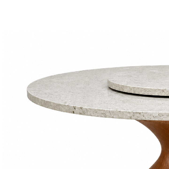 VIORA Natural Stone Oval Dining Table