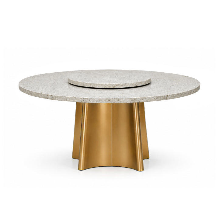 VIORA Natural Stone Oval Dining Table