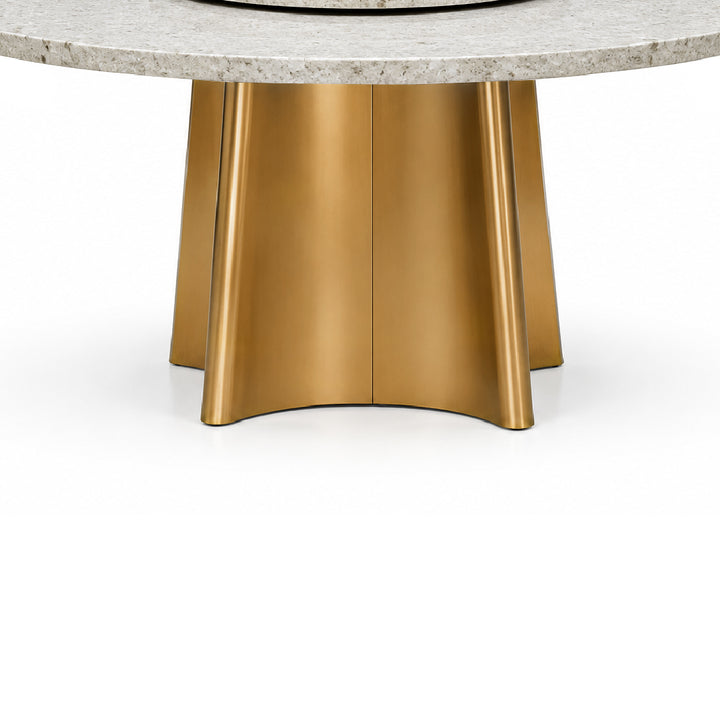 VIORA Natural Stone Oval Dining Table