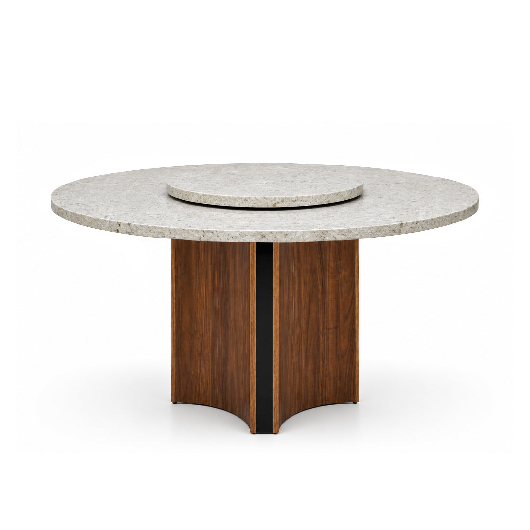 VIORA Natural Stone Oval Dining Table