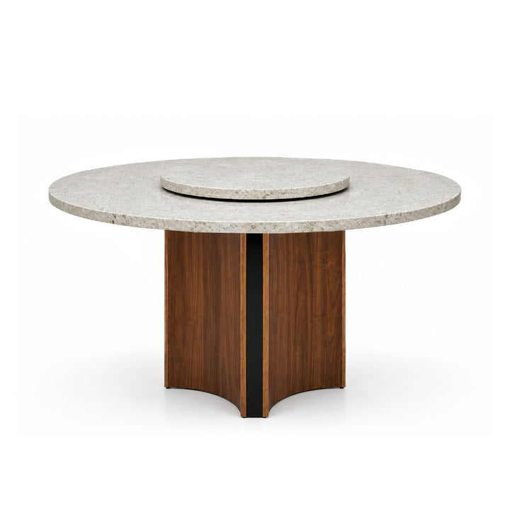 VIORA Natural Stone Oval Dining Table