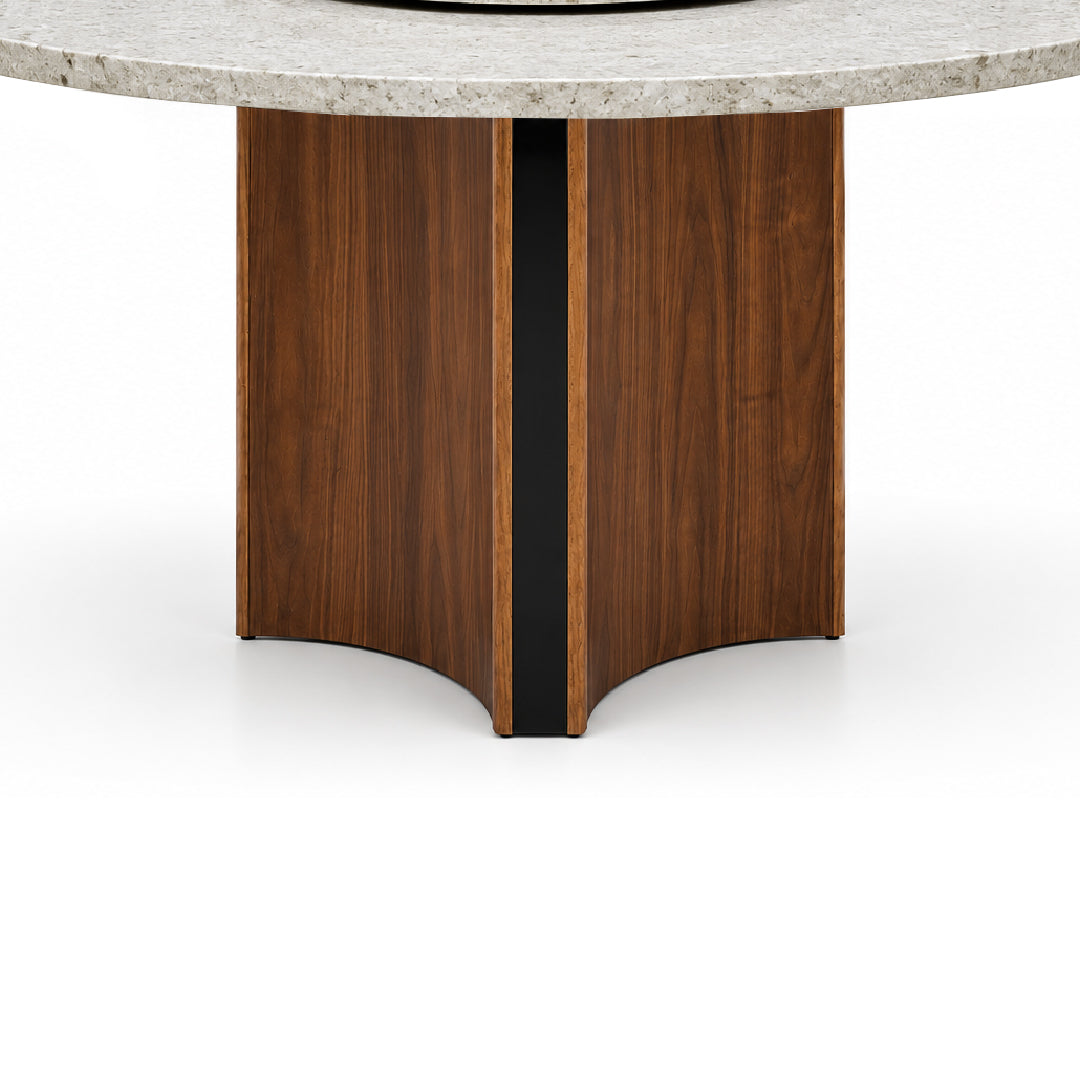 VIORA Natural Stone Oval Dining Table