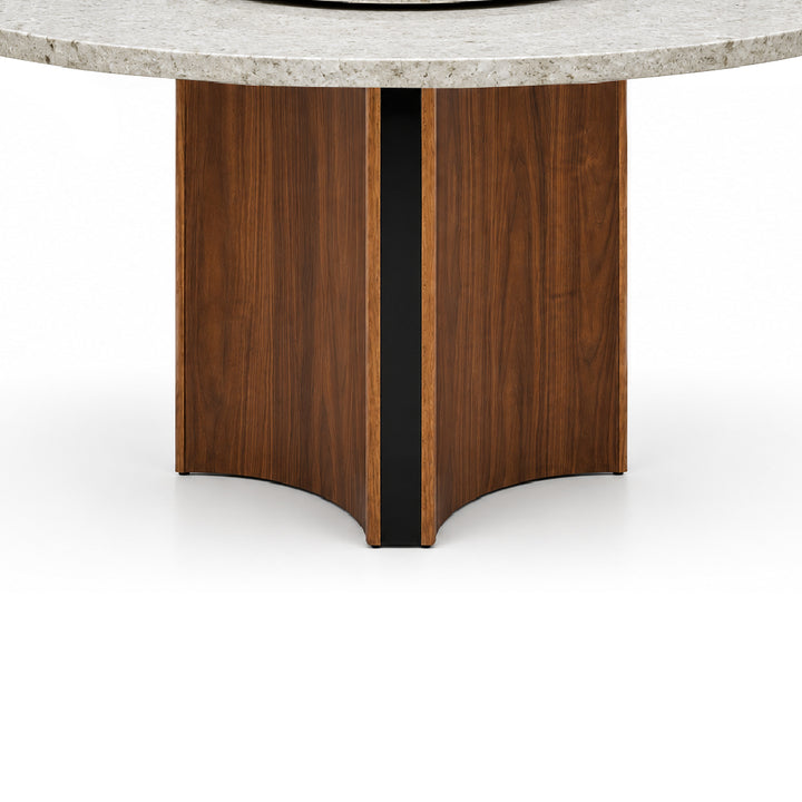 VIORA Natural Stone Oval Dining Table