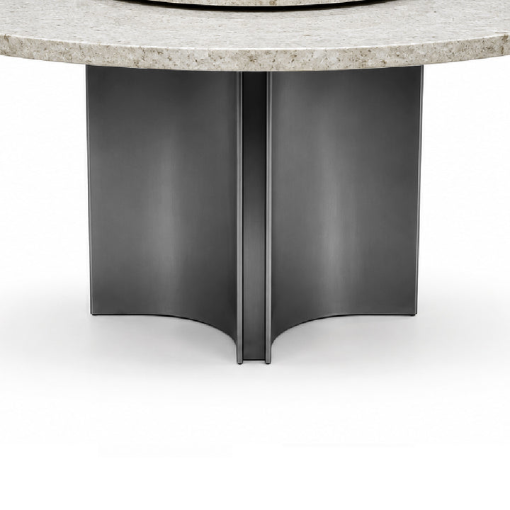 VIORA Natural Stone Oval Dining Table