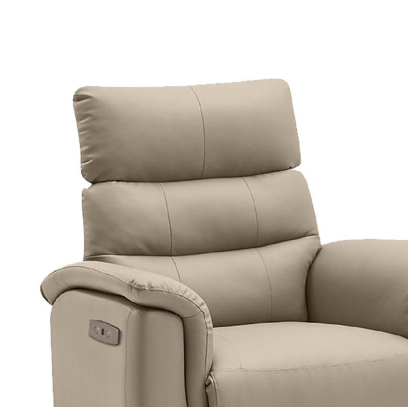 VOWELL Power Recliner Light Brown