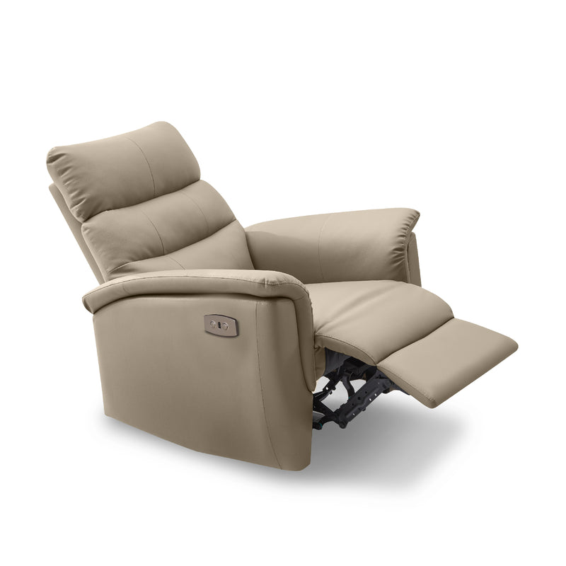 VOWELL Power Recliner Light Brown