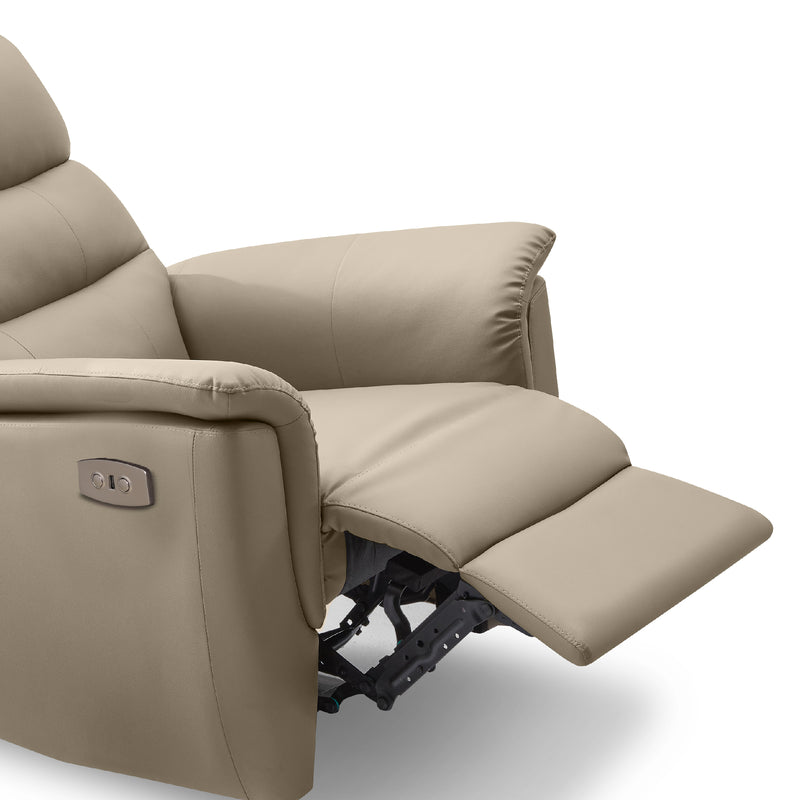 VOWELL Power Recliner Light Brown