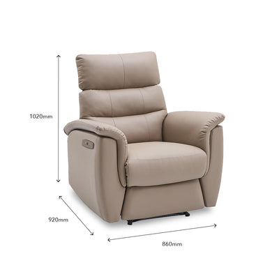 VOWELL Power Recliner Taupe