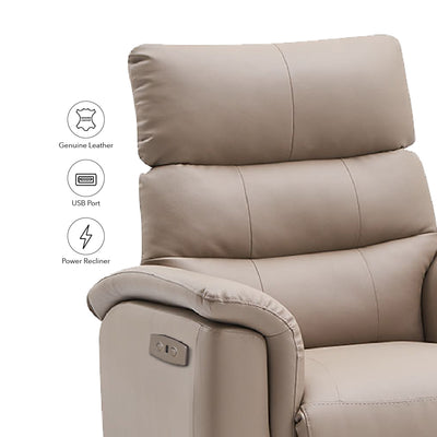 VOWELL Power Recliner Taupe