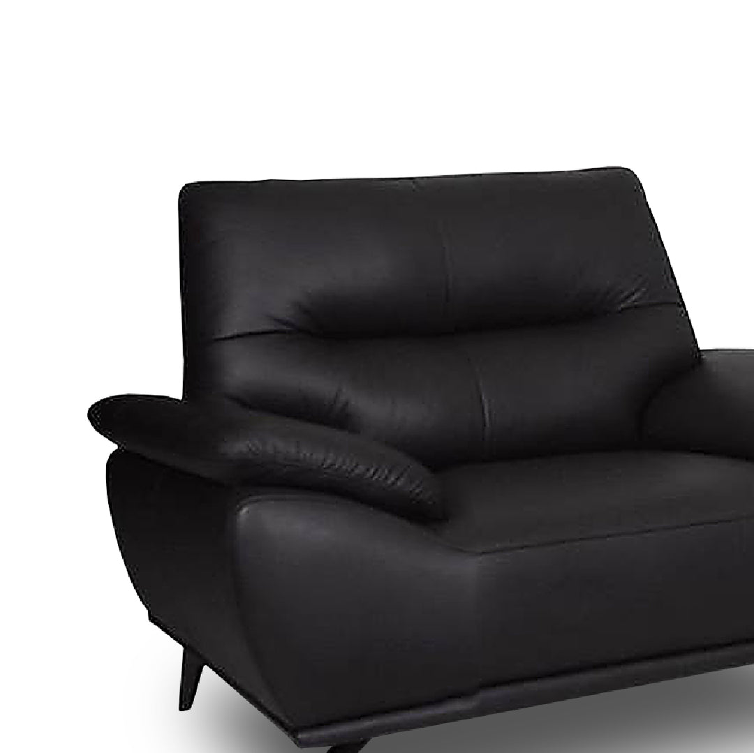 WALTER Half Leather 1 Seater Sofa